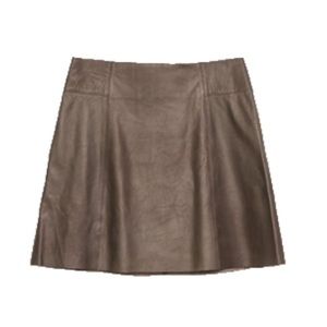 NWT Zara Leather Mini Skirt- Olive LAST CHANCE